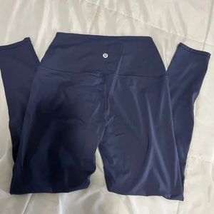LuluLemon leggings in indigo/purple. Size 8, great condition. Only worn twice